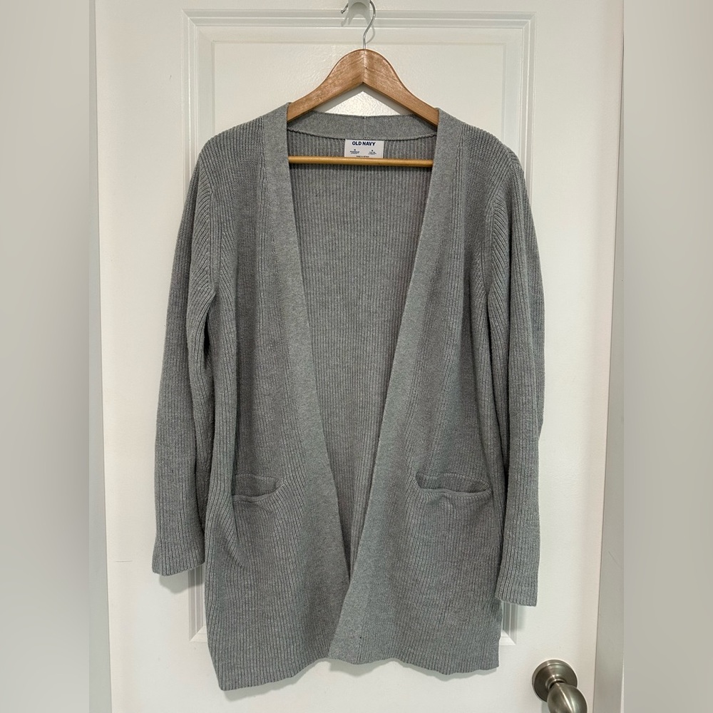 Old Navy Women's Open-Front Gray Cardigan Size Medium